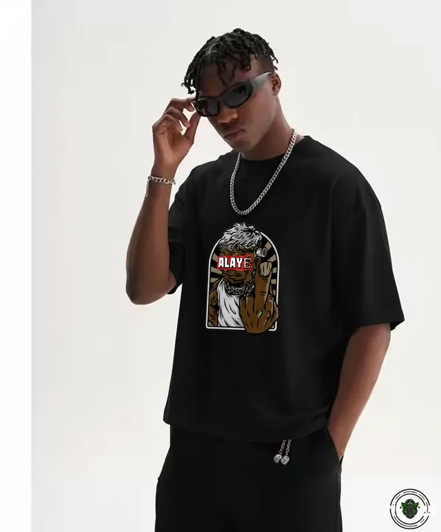 Monster Graphic Tee — Model fit