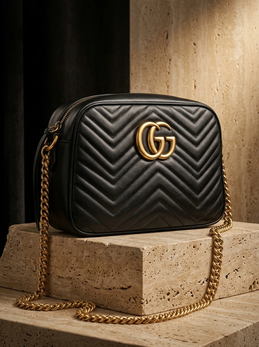 Quilted statement handbag