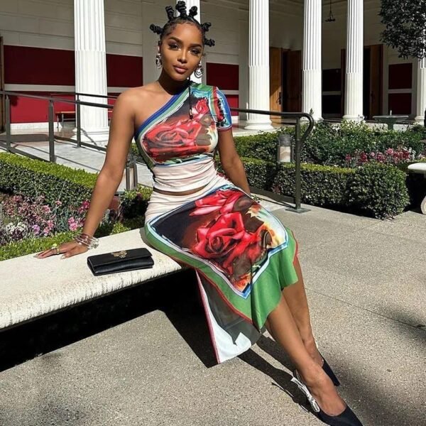 Two-Piece Rose Pattern, zikkies clothing store, best boutique in lagos, best boutique in ikeja, buy woman clothes in lagos, shop clothes online, buy male clothes, instagrm shop, legit instagram shop, legit instagram clothes vendor, instagram vendor in lagos, buy clothes with bitcoin in lagos