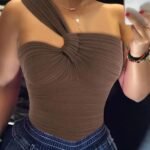 One Shoulder Ribbed Top, zikkies clothing store, best boutique in lagos, best boutique in ikeja, buy woman clothes in lagos, shop clothes online, buy male clothes, instagrm shop, legit instagram shop, legit instagram clothes vendor, instagram vendor in lagos, buy clothes with bitcoin in lagos