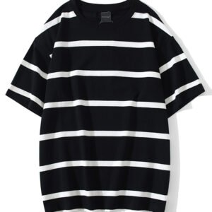 Aolamegs Striped Tee Shirt, Aolamegs Men's Streetwear Tee Shirt, Aolamegs Men T Shirt, Men's casual style loose sleeve shirt