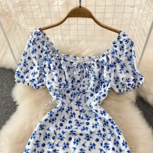 Floral Split Long Dress - Image 10