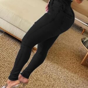 Women Stretch Ripped Skinny High Waist Jeans 13 Women Stretch Ripped Skinny High Waist Jeans