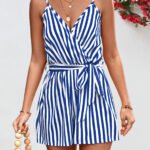 Striped Sleeveless Jumpsuit