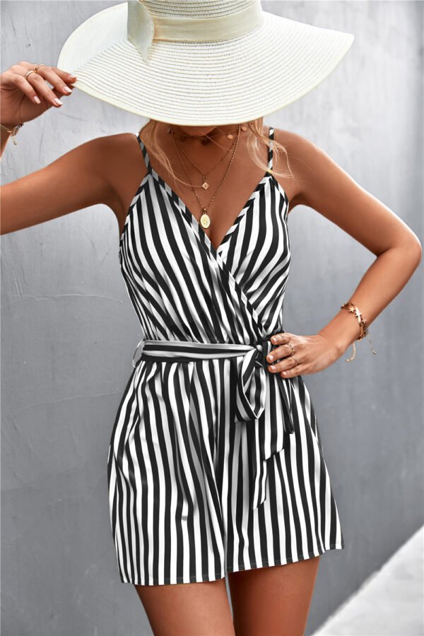 Striped Sleeveless Jumpsuit