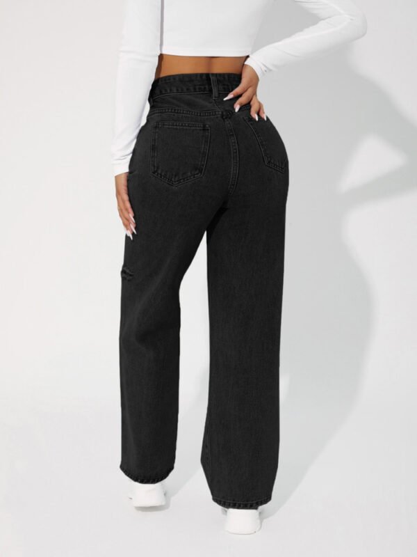 High Waist Straight Leg Jeans